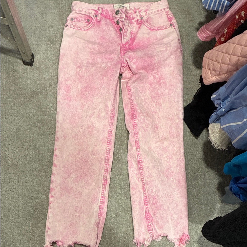 We The Free Pink Straight Leg Jeans